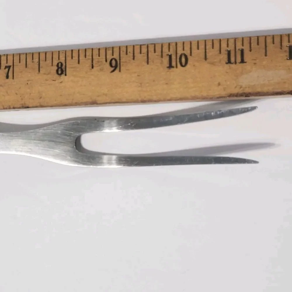 Cutco Carving Turning Fork No 27 Brown Wood Handle Made in USA - Picture 14 of 14